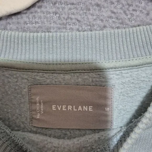 Everlane Women's Long Sleeve Cotton Blend Pullover Neck Medium - Picture 4 of 8